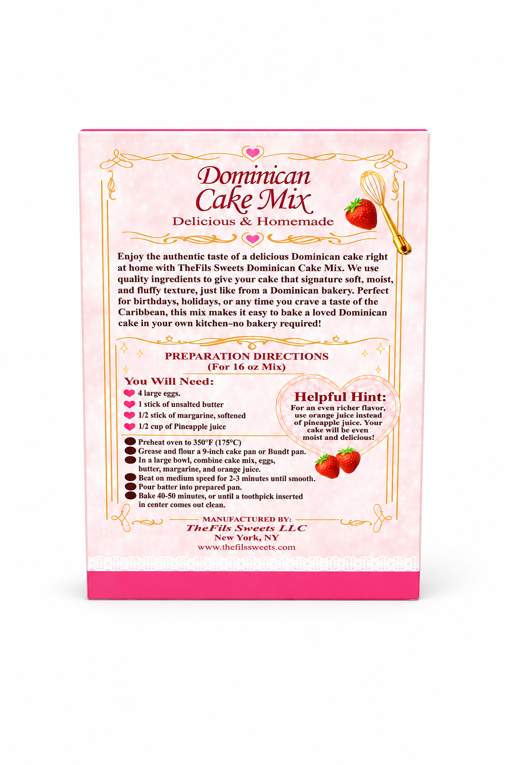 Dominican Cake Mix